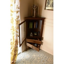 Unité de rangement de coin RETRO 60x120x47cm, gauche / hêtre