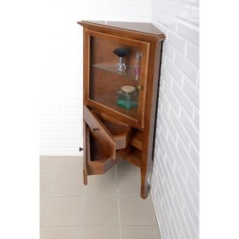 Unité de rangement de coin RETRO 60x120x47cm, gauche / hêtre