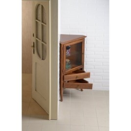 Unité de rangement de coin RETRO 60x120x47cm, gauche / hêtre