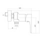 Cersanit Mille - Mitigeur de douche, noir/chrome S951-034