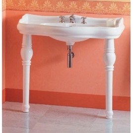 RETRO Lave-vaisselle en céramique 100x54cm, 3 trous, blanc