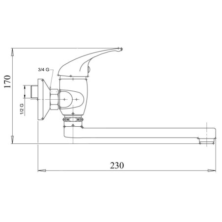 Novaservis Metalia 55 - Mitigeur d'évier 100 mm, chromé 55077,0