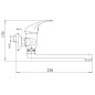 Novaservis Metalia 55 - Mitigeur d'évier 100 mm, chromé 55077,0