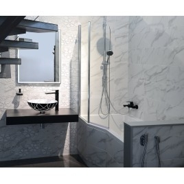 PALOMA Écran de bain 900mm, verre clair
