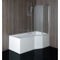 PALOMA Écran de bain 900mm, verre clair