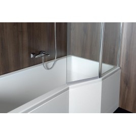 PALOMA Écran de bain 900mm, verre clair