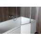 PALOMA Écran de bain 900mm, verre clair