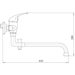 Novaservis Metalia 55 - Mélangeur bain mural sans accessoires 100 mm, chromé 55037/1,0