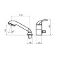 Novaservis Metalia 55 - Mitigeur de baignoire sans bras, chromé 55045/1,0