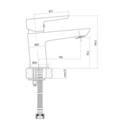 Cersanit Mille - Mitigeur de lavabo avec vidage, blanc/chrome S951-047