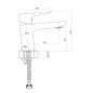 Cersanit Mille - Mitigeur de lavabo avec vidage, blanc/chrome S951-047