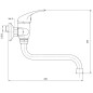 Novaservis Metalia 55 - Mélangeur lavabo mural 100 mm, chromé 55074/T,0 Novaservis Metalia 55 - Mélangeur lavabo mural 100 mm, chromé 55074/T,0