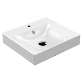 CENTO Ceramic Washbasin 50x45cm, blanc