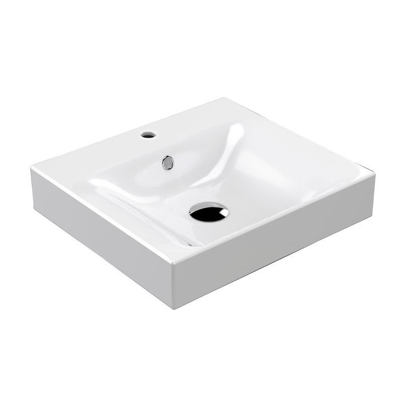 CENTO Ceramic Washbasin 50x45cm, blanc