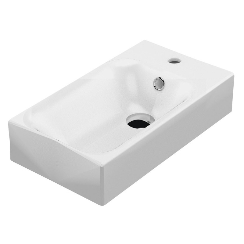 CENTO Ceramic Washbasin 45x25cm, blanc