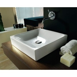 CENTO Counter Top Ceramic Washbasin 45x45cm, blanc