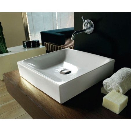 CENTO Counter Top Ceramic Washbasin 45x45cm, blanc