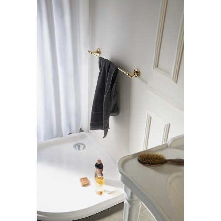 PERLA Porte serviette 645x78mm, or