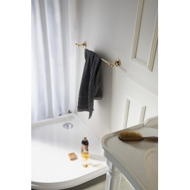 PERLA Porte serviette 645x78mm, or