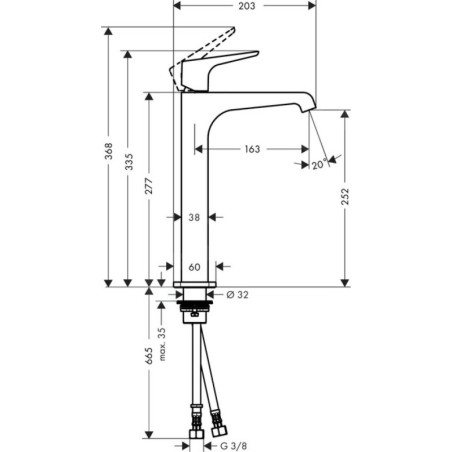 Axor Citterio E - Mitigeur de lavabo, chrome 36113000