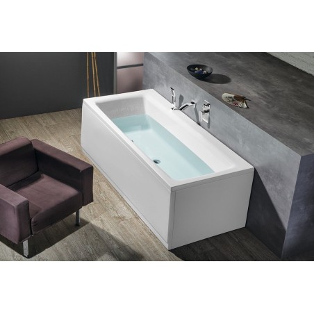 KVADRA Bain rectangulaire 180x80x47cm, Blanc
