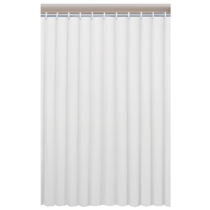 UNI Rideau de douche 120x200cm, vinyle/blanc