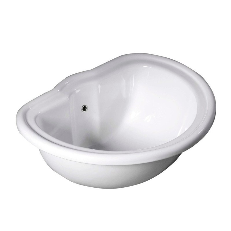RETRO Recessed Ceramic Washbasin 50x41cm, blanc
