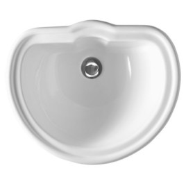 RETRO Recessed Ceramic Washbasin 50x41cm, blanc
