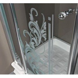 RETRO Quadrant Ceramic Shower Tray90x90x20cm, R550, blanc