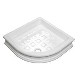 RETRO Quadrant Ceramic Shower Tray90x90x20cm, R550, blanc