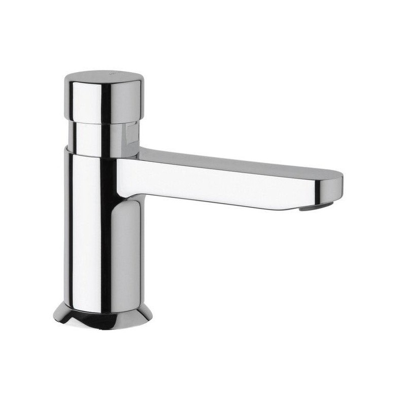 QUIK5 Robinet à bouton poussoir de lavabo, chrome