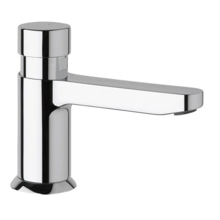 QUIK5 Robinet à bouton poussoir de lavabo, chrome