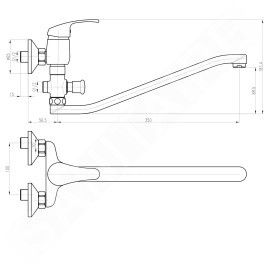 Aqualine 35 - Mitigeur de baignoire, chrome 52140