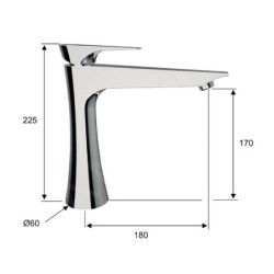 Sapho Axamite - Mitigeur de lavabo, chrome AX06