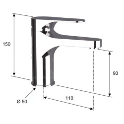 Sapho Corneli - Mitigeur de lavabo, chrome CE02