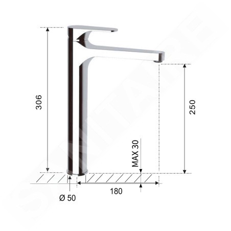 Sapho Corneli - Mitigeur de lavabo, chrome CE07