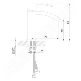 Sapho Ginko - Mitigeur de lavabo, chrome 1101-02