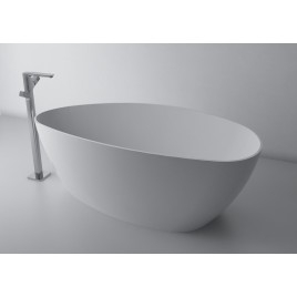 ELIPSIE - Bain de marbre cultivé 1570x700mm, blanc brillant