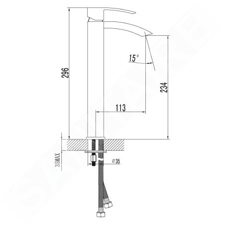 Sapho Ginko - Mitigeur de lavabo, chrome 1101-04
