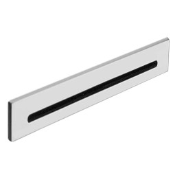 Fente de débordement de bain CUT 170x24mm, fiche de déchets cliquetis, chrome