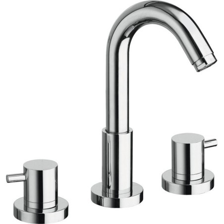 AIRTECH 3 Hole Washbasin Robinet de mélange sans pop up déchets, chrome