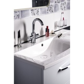 AIRTECH Robinet de mélangeur de lavabo sans pop up déchets, chrome