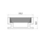 LED Profil encastré 19,2x8,5mm, aluminium, (L) 2m