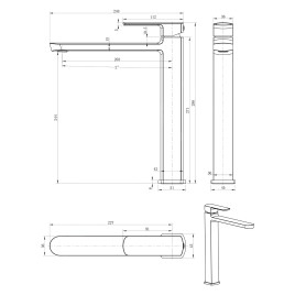 Sapho Mixona - Mitigeur de lavabo sans bonde, chrome MG006