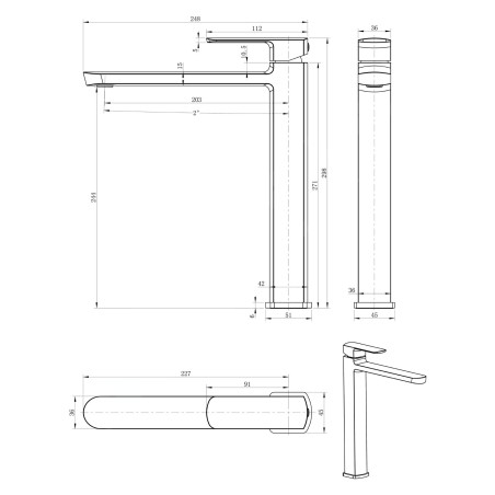 Sapho Mixona - Mitigeur de lavabo sans bonde, chrome MG006