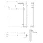 Sapho Mixona - Mitigeur de lavabo sans bonde, chrome MG006
