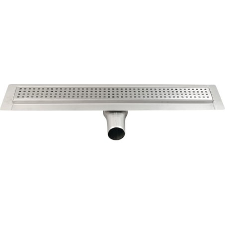 Fente de plancher en acier inoxydable MANUS QUADRO avec grille, L-850, DN50