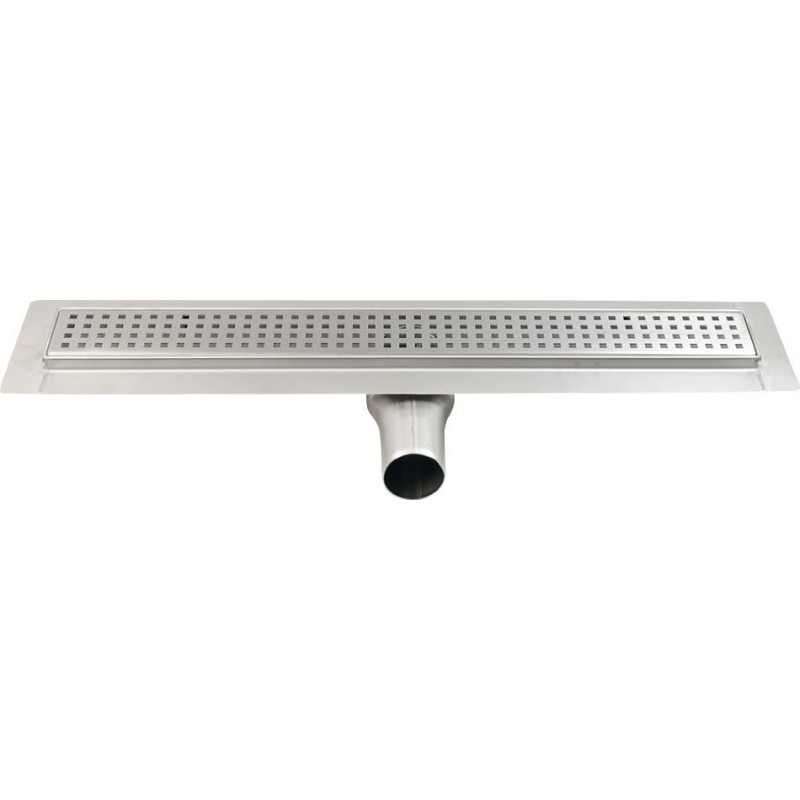 Fente de plancher en acier inoxydable MANUS QUADRO avec grille, L-1150, DN50