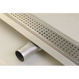 Fente de plancher en acier inoxydable MANUS QUADRO avec grille, L-1150, DN50
