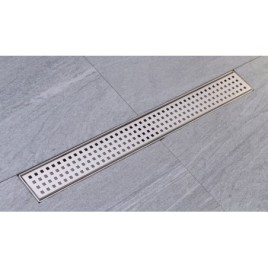 Fente de plancher en acier inoxydable MANUS QUADRO avec grille, L-1150, DN50